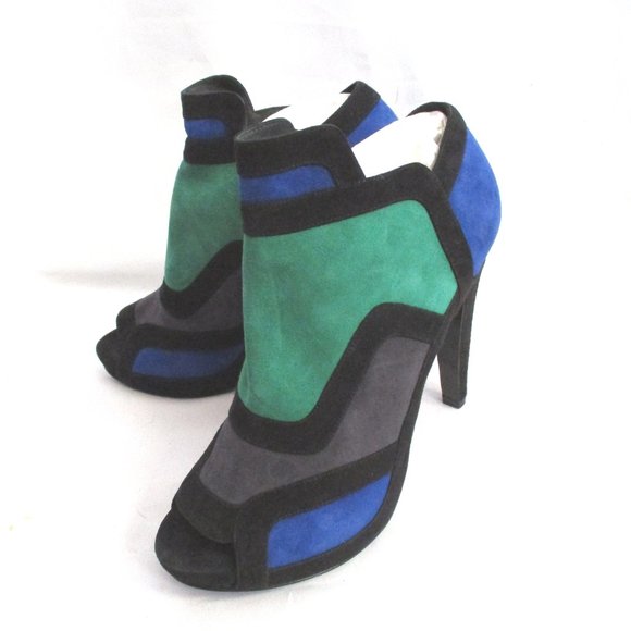 NEW PIERRE HARDY Suede BOOTIE  BOOT Peep Toe - Picture 2 of 7